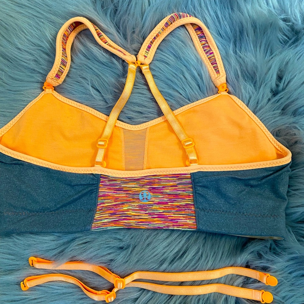 Lululemon 6 workout bra mesh adjust. space dye